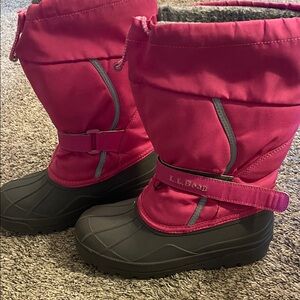 L.L. Bean Fuchsia and Black Snow Boots